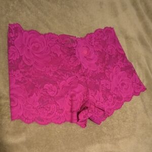 NWT PINK Victoria's Secret | Floral Lace Panties - Vibrant Pink